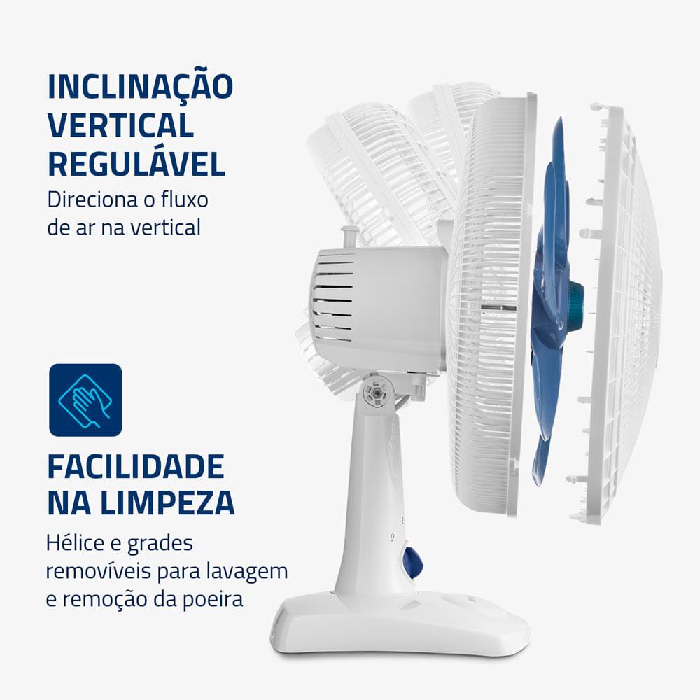 Ventilador de Mesa Mondial 6 Pás Super Power Branco VSP-30-W - 30cm 127V - 7