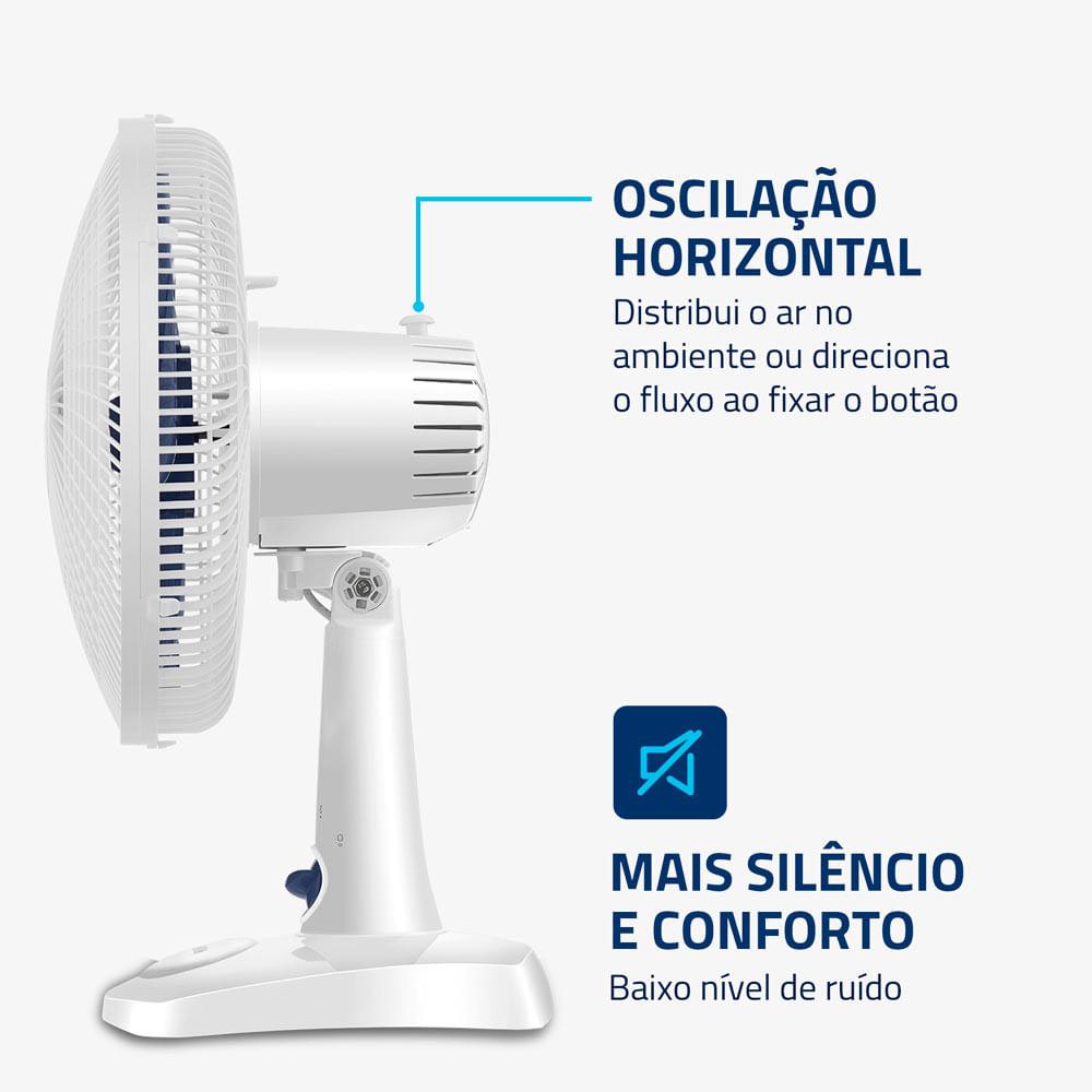 Ventilador de Mesa Mondial 6 Pás Super Power Branco VSP-30-W - 30cm 127V - 9