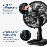 Ventilador de Mesa Mondial 6 Pás Super Power Preto VSP-30-B - 30cm 127V - 5