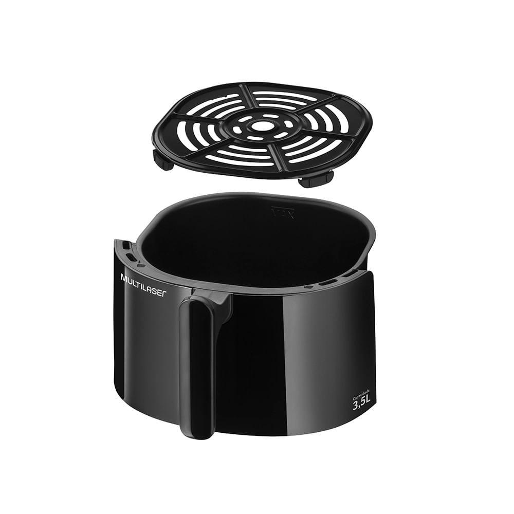 Fritadeira Elétrica Air Fryer Multilaser CE205 3,5L Preta - 127V - 3