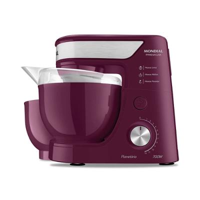 Batedeira Planetária Mondial Premium BP-01P-M Marsala - 700W 127V