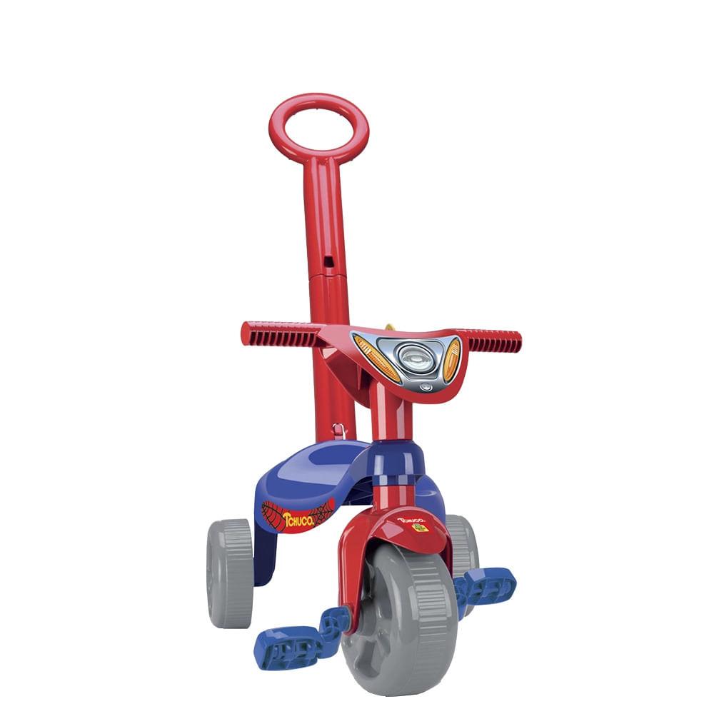 Triciclo Infantil Samba Toys Tchuco Heróis Super Teia com Haste - 1