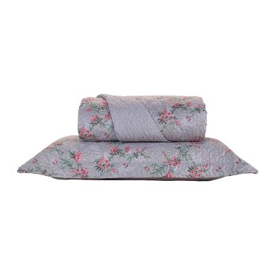 Kit Colcha Solteiro Andreza Rosely Floral 100% Poliéster 2 Peças