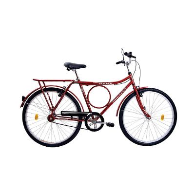 Bicicleta Houston Super Forte Vb Aro 26 com Bagageiro Vermelha Sun Red