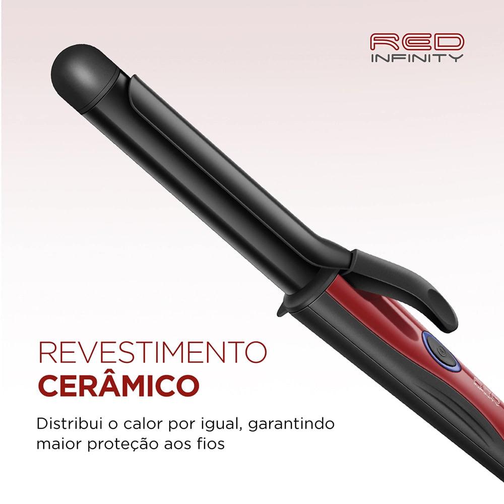 Modelador de Cachos Mondial Infinity EM-12 Preto/Vermelho - Bivolt - 1