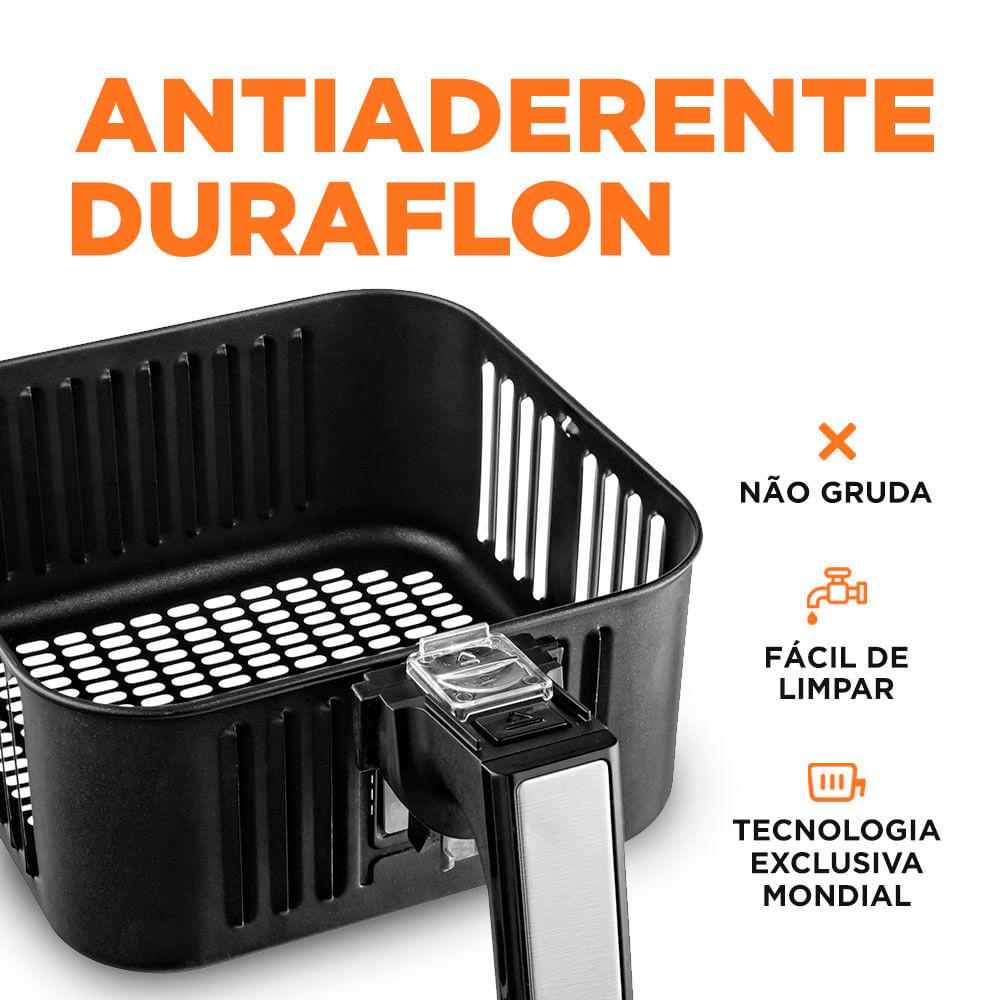 Fritadeira Elétrica Air Fryer Mondial Grand Family Inox AFN-50-BI 5L Preta - 127V - 7