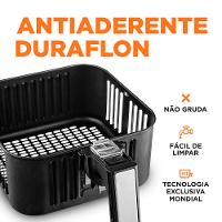 Fritadeira Elétrica Air Fryer Mondial Grand Family Inox AFN-50-BI 5L Preta - 127V - 7