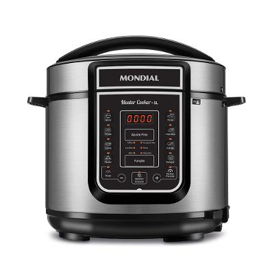 Panela de Pressão Elétrica Digital 5L Mondial 220V 900W Preto/Inox - PE-38