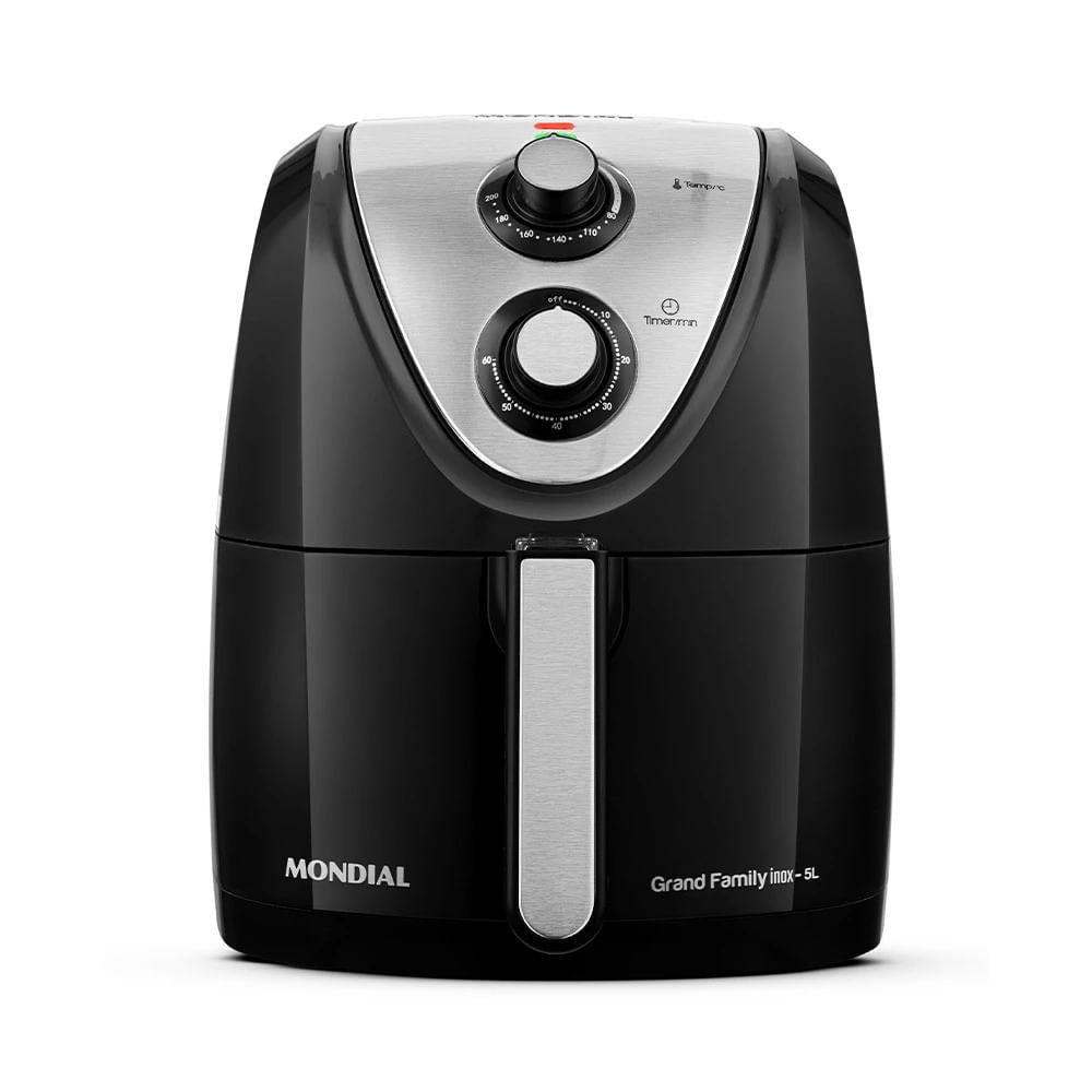 Fritadeira Elétrica Air Fryer Mondial Grand Family Inox AFN-50-BI 5L Preta - 220V - 2