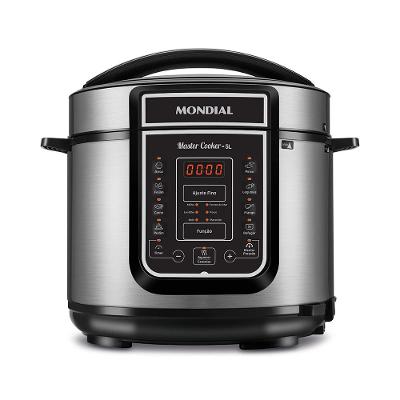 Panela de Pressão Elétrica Digital 5L Mondial 127V 900W Preto/Inox - PE-38