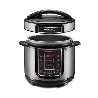 Panela de Pressão Elétrica Digital 5L Mondial 127V 900W Preto/Inox - PE-38