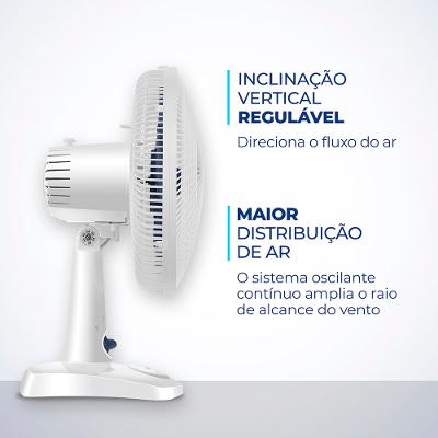 Ventilador de Mesa Mondial 6 Pás Super Power Branco VSP-30-W - 30cm 220V