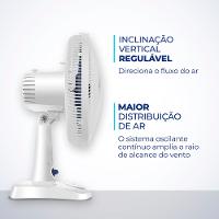 Ventilador de Mesa Mondial 6 Pás Super Power Branco VSP-30-W - 30cm 220V - 9