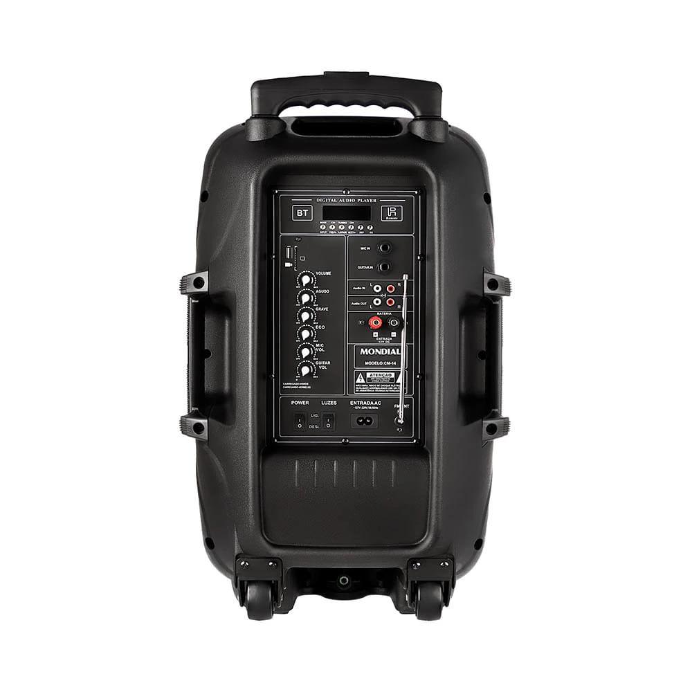 Caixa Amplificada Mondial CM 550 Bluetooth 550W Preta - Bivolt - 8