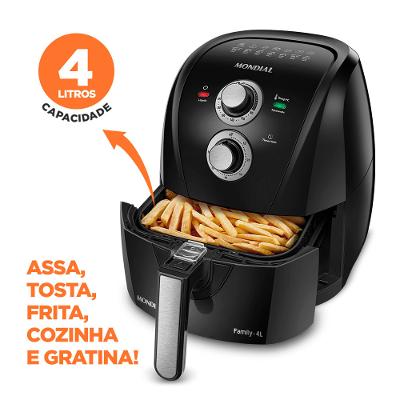 Fritadeira Elétrica Air Fryer Mondial Afn-40-LE 4L Preta - 127V