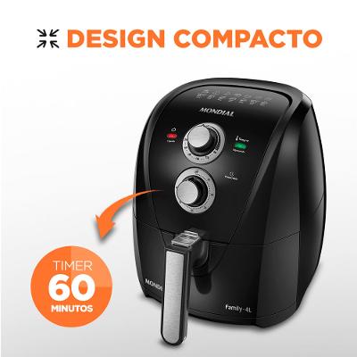 Fritadeira Elétrica Air Fryer Mondial Afn-40-LE 4L Preta - 127V