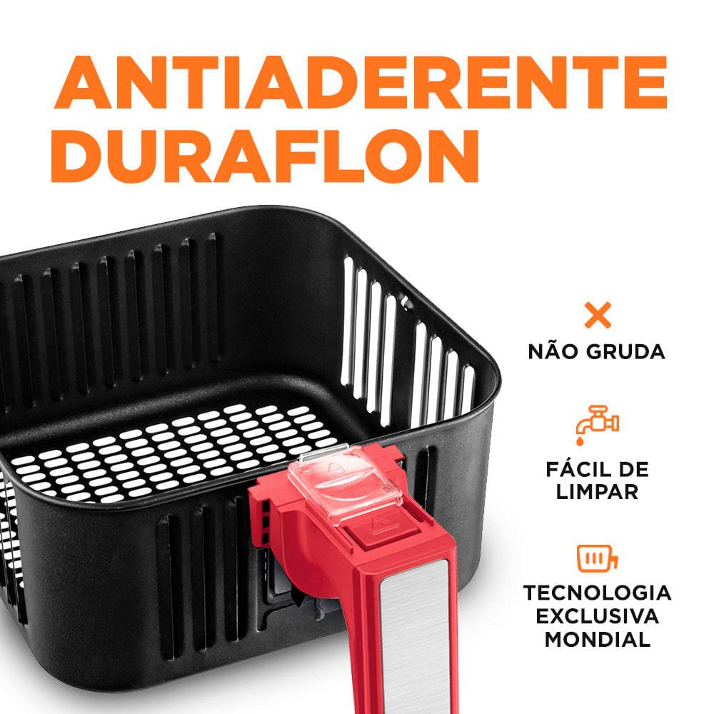 Fritadeira Elétrica Air Fryer Mondial Grand Family Inox AFN-50-RI 5L Vermelha - 220V - 6