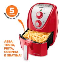 Fritadeira Elétrica Air Fryer Mondial Grand Family Inox AFN-50-RI 5L Vermelha - 220V - 3