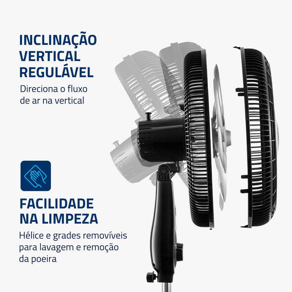 Ventilador de Coluna Mondial Super Power 6 Pás VSP-40C-NB - 40cm 110V - 4