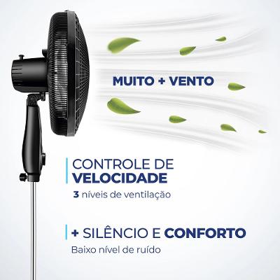 Ventilador de Coluna Mondial Super Power 6 Pás VSP-40C-NB - 40cm 220V