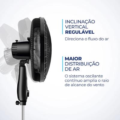 Ventilador de Coluna Mondial Super Power 6 Pás VSP-40C-NB - 40cm 220V
