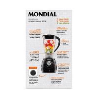 Liquidificador Mondial Power 2 Black L-28 Preto - 220V - 4