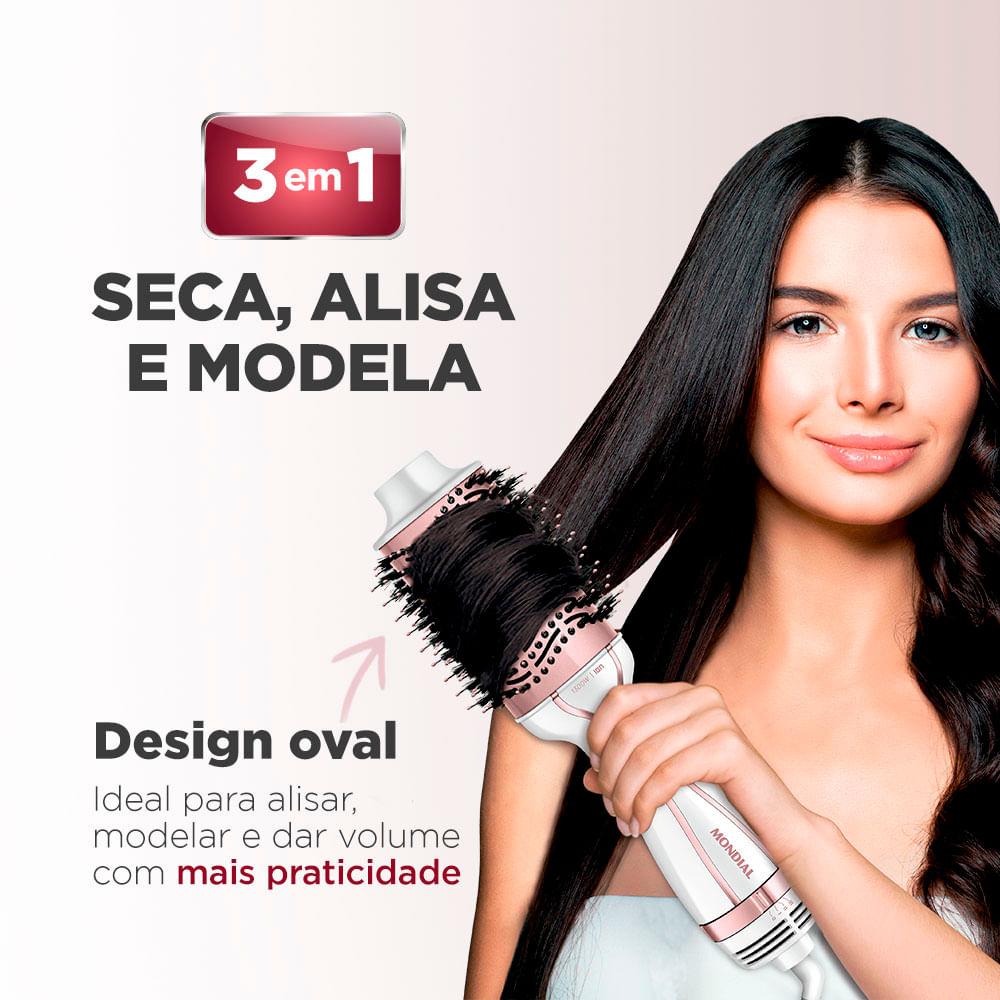 Escova Secadora Mondial ES-50 1200W Branco e Rosé Gold - Bivolt - 2