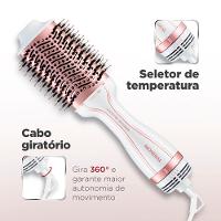 Escova Secadora Mondial ES-50 1200W Branco e Rosé Gold - Bivolt