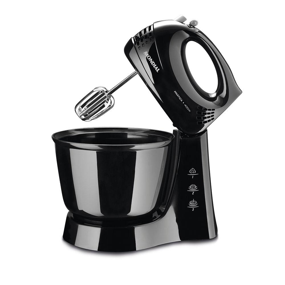 Batedeira Mondial Prática B-44-B Preta - 400W 220V - 1