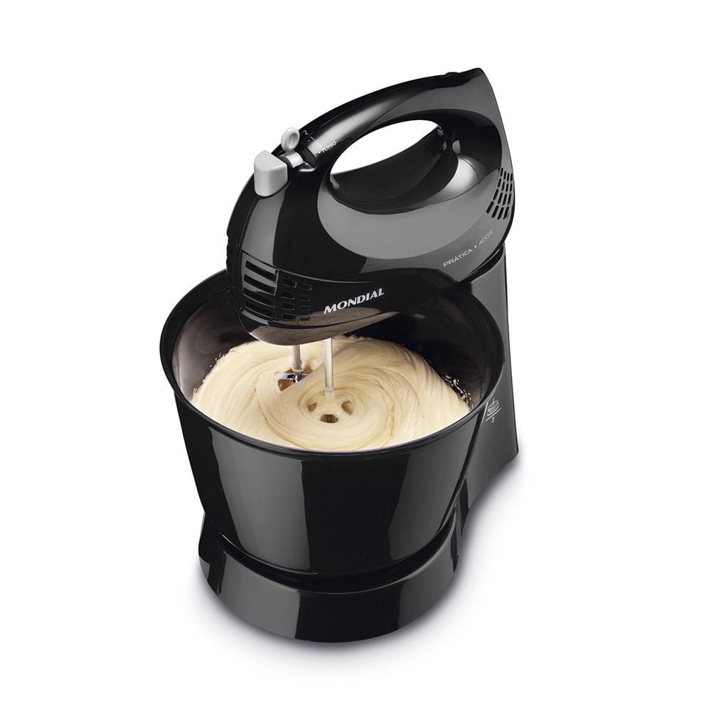 Batedeira Mondial Prática B-44-B Preta - 400W 220V - 2