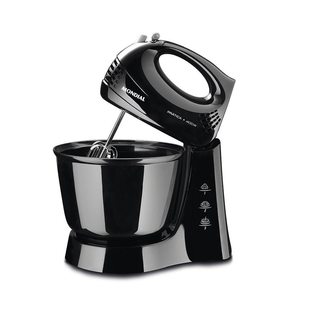 Batedeira Mondial Prática B-44-B Preta - 400W 110V - 1