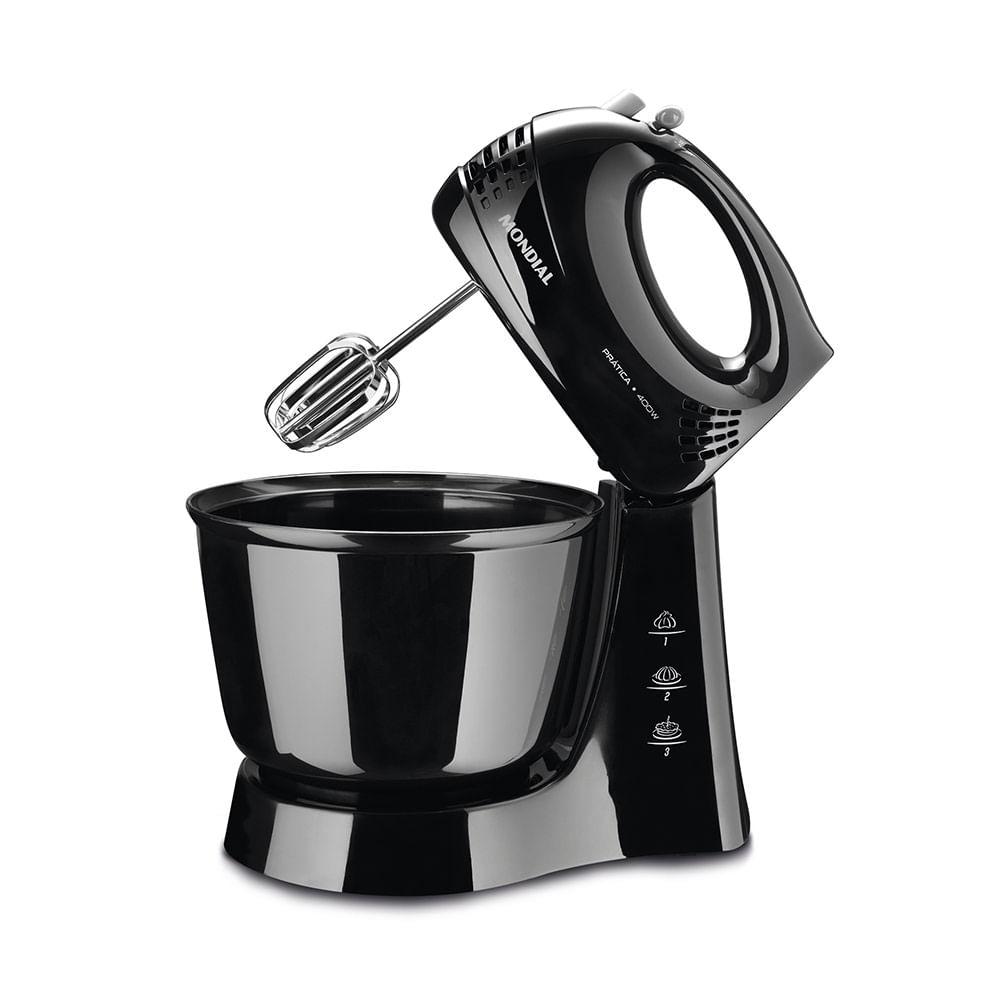 Batedeira Mondial Prática B-44-B Preta - 400W 110V - 2