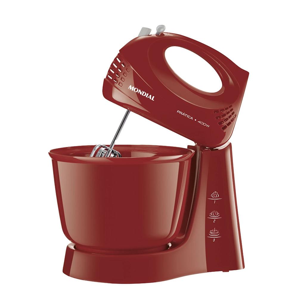 Batedeira Mondial Prática B-44-R Vermelha - 400W 220V - 1