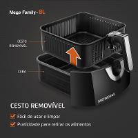 Fritadeira Elétrica Air Fryer Mondial AFN-80-BI 8L Preta - 220V - 6