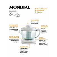 Espremedor de Frutas Mondial Citrus E01 1,25L Branco 25W - 220V - 3