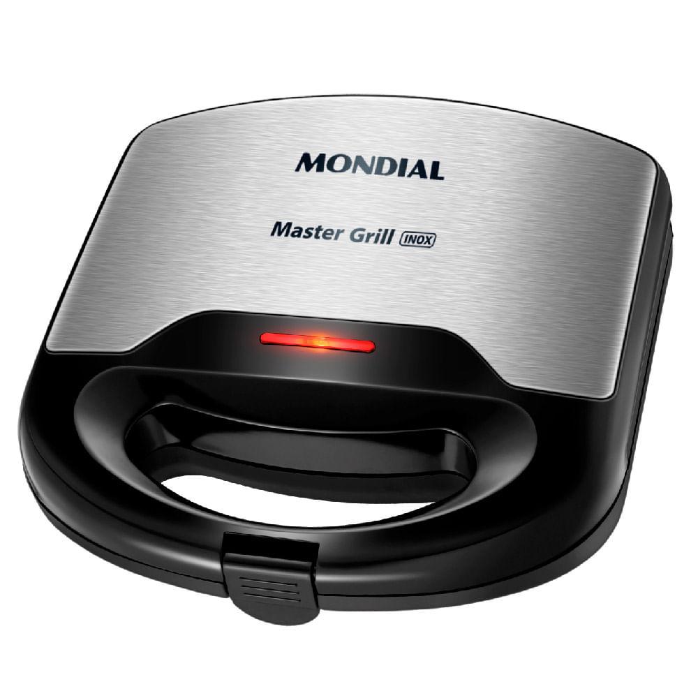 Sanduicheira e Grill Mondial Master S-20 Preto/Inox - 750W 220V - 7