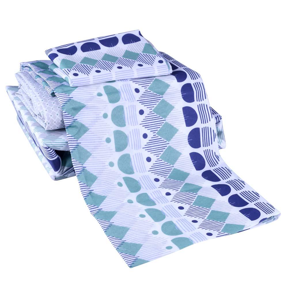 Jogo de Cama Casal Cazza Microfibra Geométrico Duplo 4 Peças - Item Sortido - 2