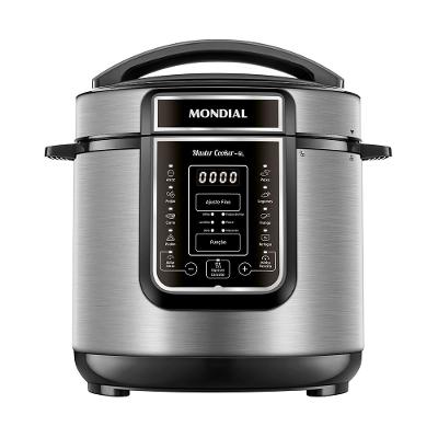 Panela de Pressão Elétrica Digital Mondial Master Cooker PE-60-6L-I Preta/Inox - 220V