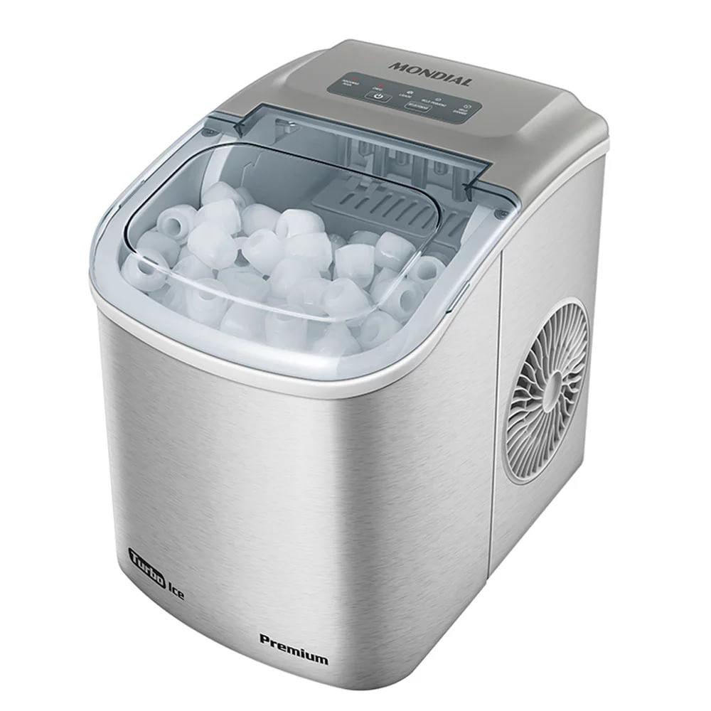 Máquina de Gelo Turbo Mondial Ice Premium MG-12-GI Cinza - 127V - 5