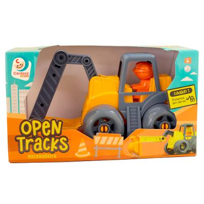 Brinquedo Escavadeira Cardoso Open Tracks Trator com Boneco