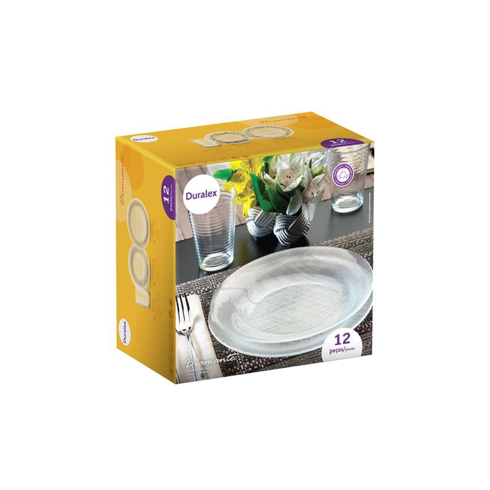 Aparelho de Jantar Nadir Diamante em Vidro 12 Peças - 4
