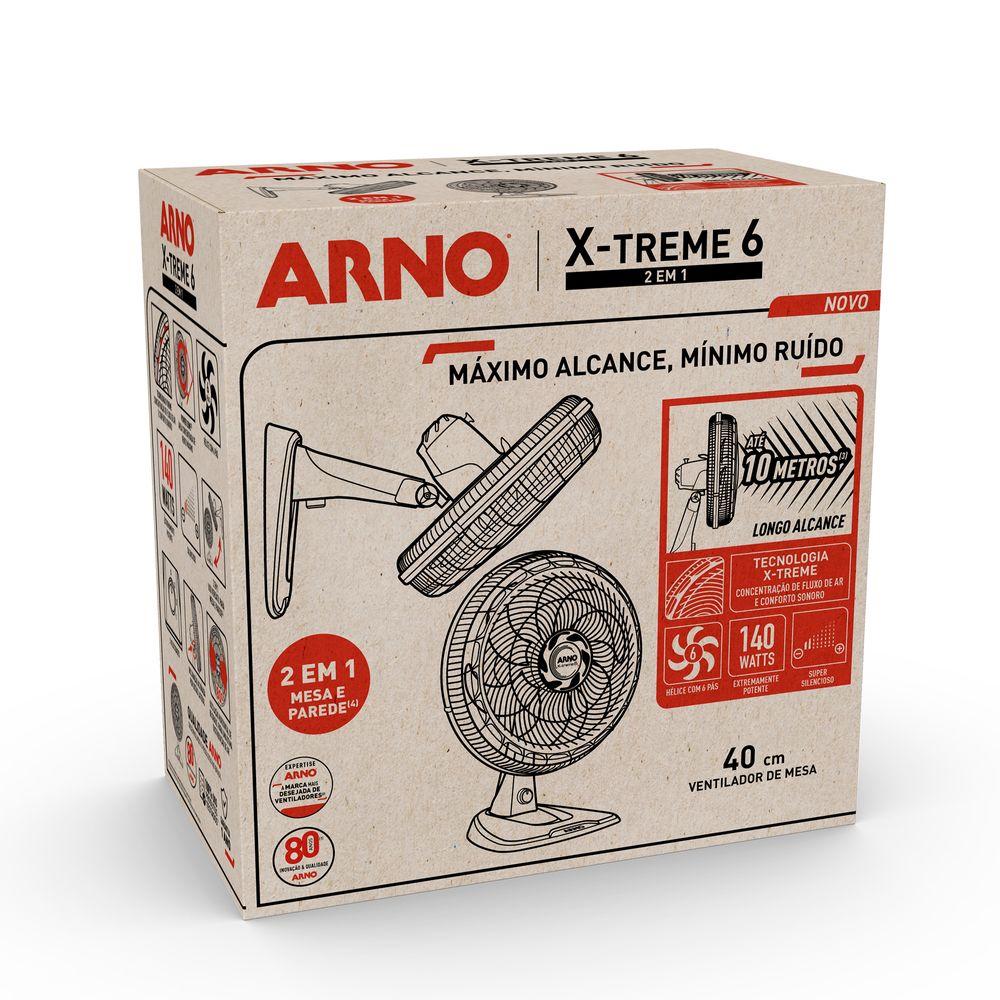 Ventilador de Mesa 2 em 1 40cm Arno X-TREME 6, 6 PÁS 140W 127V VE60 - 2