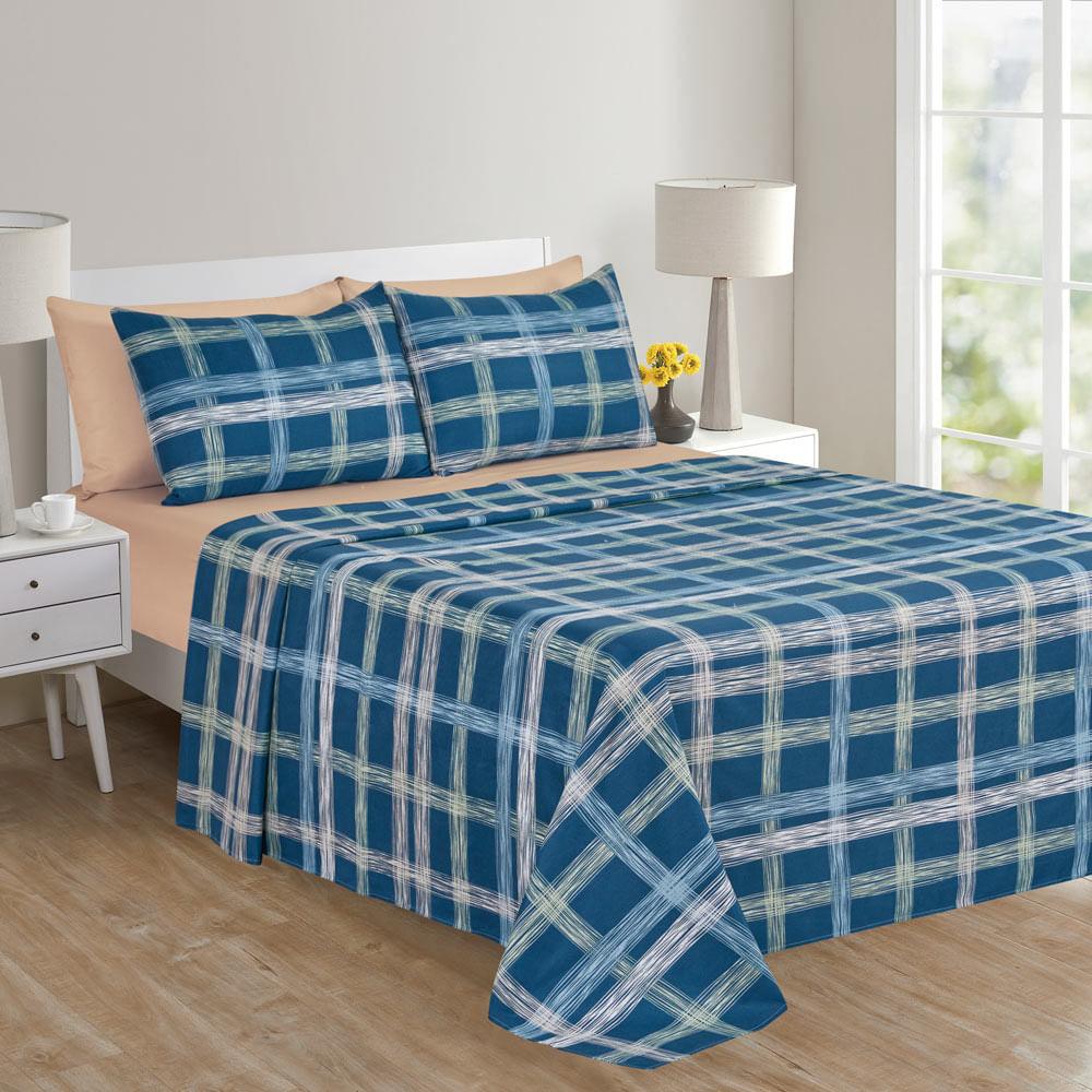 Jogo de Cama Casal Cazza Ivory Geo em Microfibra Estampado 4 Peças - Item Sortido - 5