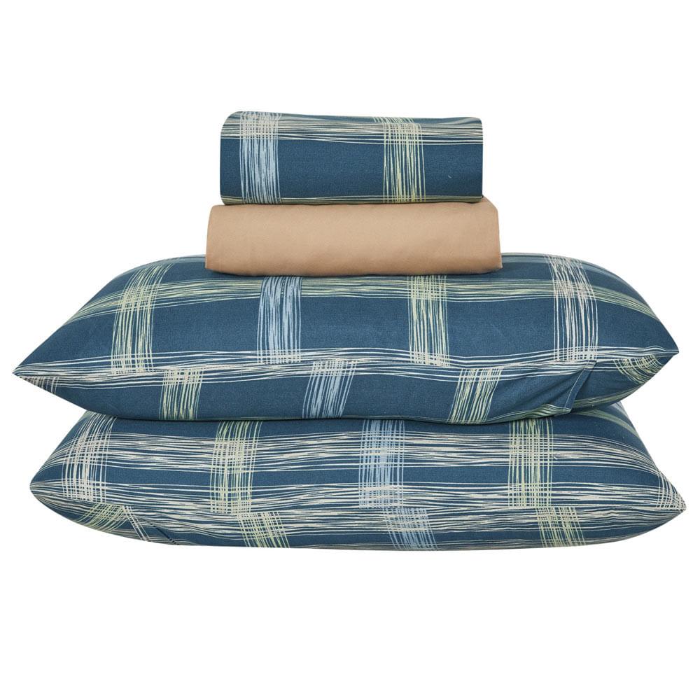 Jogo de Cama Casal Cazza Ivory Geo em Microfibra Estampado 4 Peças - Item Sortido - 7