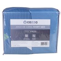 Jogo de Cama Casal Cazza Ivory Geo em Microfibra Estampado 4 Peças - Item Sortido - 9