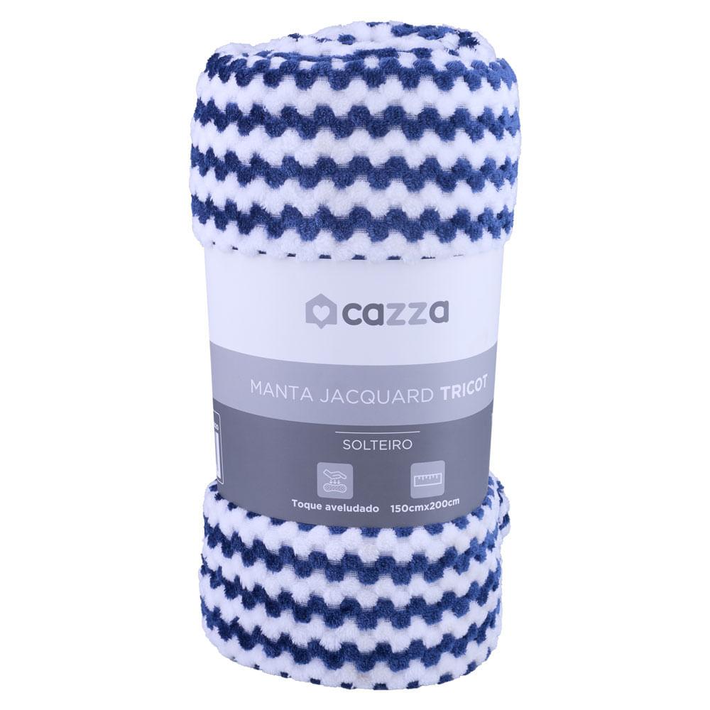 Manta Cobertor Solteiro em Poliéster Cazza Jaquard Tricot - Item Sortido - 1