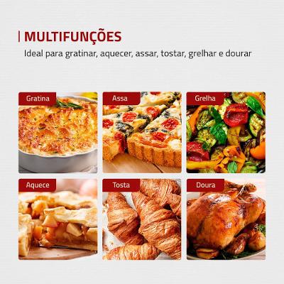 Forno Elétrico Mondial Family II FR42 Preto/Inox 42 Litros - 127V