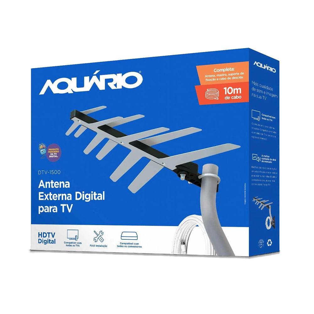 Antena de TV Externa Digital Aquário DTV 1500 - 1