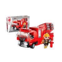 Bloco de Montar Set Bombeiro em Ação Mine City 12021 Qman - 1