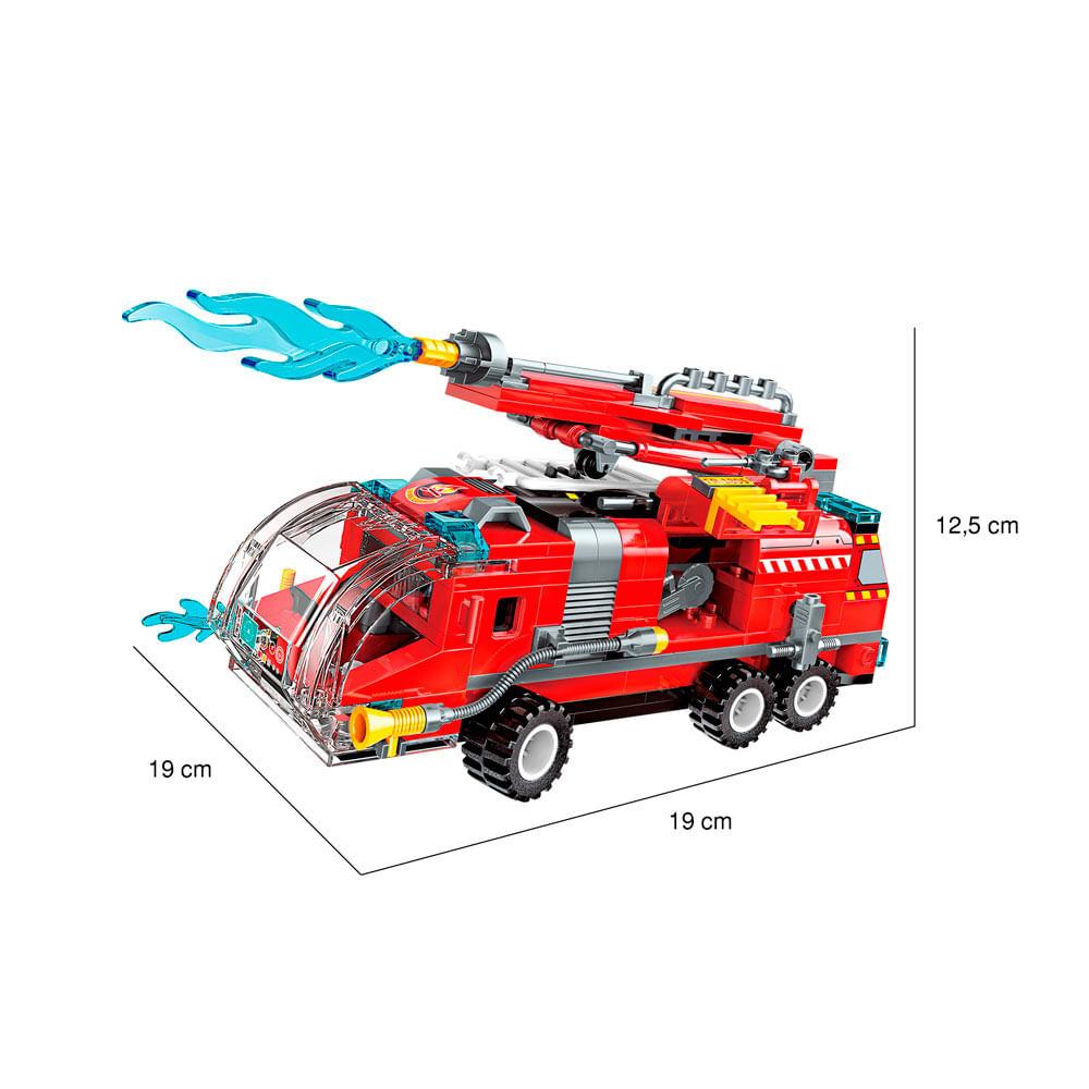 Bloco de Montar Set Combat Zones Super Bombeiro 1805 Qman - 9